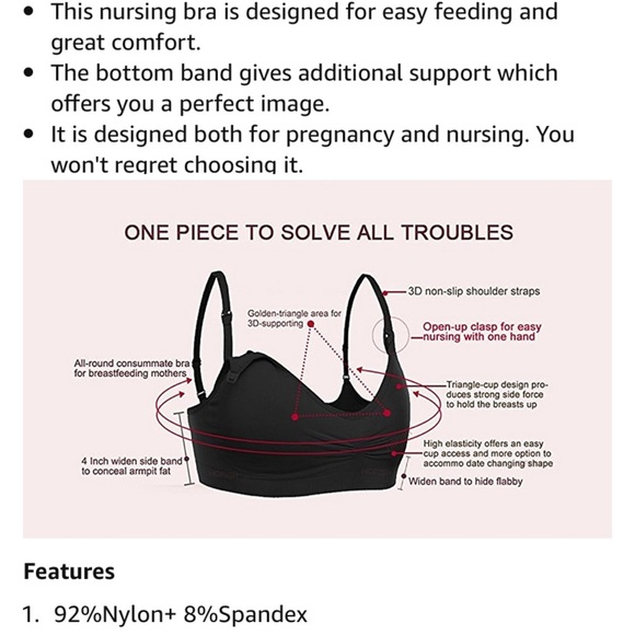 New Yianna 3-pack nursing bras Size S and M - Picture 3 of 6